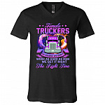 10. Female Truckers 2, Black, V-Neck T-Shirt