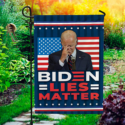 Biden Lies Matter Decorative Garden Flag - Indoor Outdoor Flag - House Flag - Impeach Joe Biden Flag