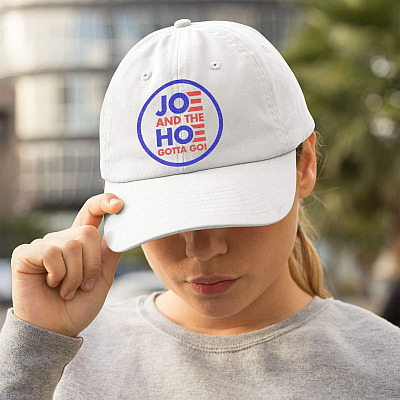 Alternative view of Joe And The Hoe Gotta Go Anti Biden Sucks Twill Cap - Impeach Biden Sleep Joe Has Got to Go Trump 2024 Twill Cap Hat