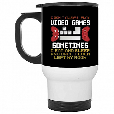 14 oz. White Travel Mug