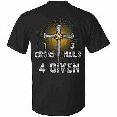 7VT. 1 Cross 3 Nails, Black, Unisex T-Shirt