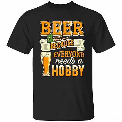 7VT. Beer Because Everyone, Black, Unisex T-Shirt