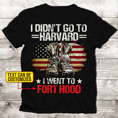 Alternative view of Personalized I Didn't Go To Harvard I Went To T-Shirt - US Veteran Hoodie - Sweatshirt
