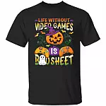 3KT. Life Without Video Games Is Boo Sheet Tee, Black, Unisex T-Shirt