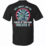 5KT. Life Liberty Lady (6), Black, Unisex T-Shirt