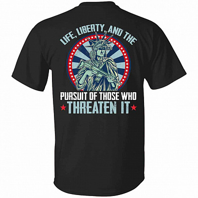 5KT. Life Liberty Lady (6), Black, Unisex T-Shirt