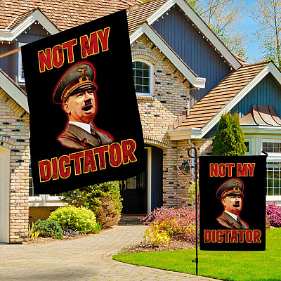 Alternative view of Joe Biden Not My Dictator Flag - Biden The Dictator Garden Flag - House Flag
