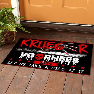 Alternative view of Krueger Voorhees 2024 Let Us Take A Stab At It House Doormat - Funny Halloween Outdoor Indoor Doormat