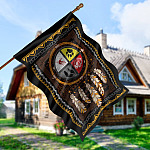 4KT. Four Direction Medicine Wheel-30x40 House Flag Mockup 5