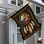 4KT. Four Direction Medicine Wheel-30x40 House Flag Mockup 6
