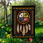 4KT. Four Direction Medicine Wheel-30x40 Garden Flag Mockup 5
