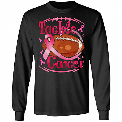 2KNG. Tackle Cancer hoodie, Black, Long Sleeve