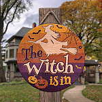 4TM. The Witch Is In (7) Door Sign Mockup 3