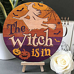 4TM. The Witch Is In (7) Door Sign Mockup 5
