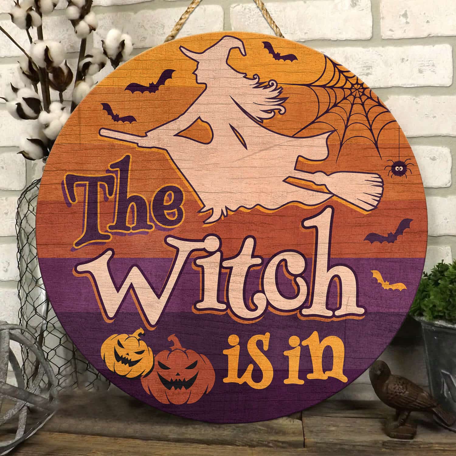 4TM. The Witch Is In (7) Door Sign Mockup 6