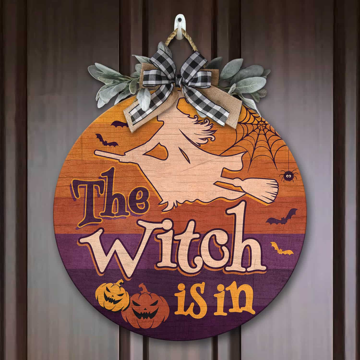 4TM. The Witch Is In (7) Door Sign Mockup 7