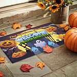 1TM. Welcome Foolish Mortals (sample design) Doormat mockup 9