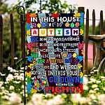 In This House We Do Autism Garden Flag - Puzzle Autism Awareness House Flag - Wall Flag