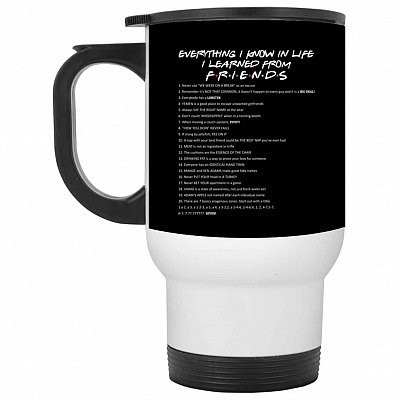 14 oz. White Travel Mug