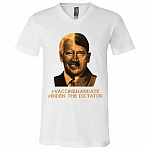 4TM. Biden The Dictator tee, White, V-Neck T-Shirt