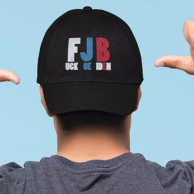 Alternative view of Pro America FJB Fuck Joe Biden Twill Cap - Anti Joe Biden High-Profile Snapback Hat