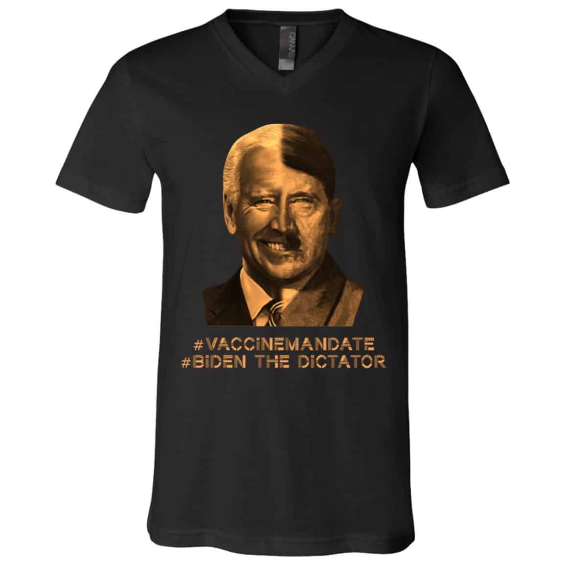 biden, Black, V-Neck T-Shirt