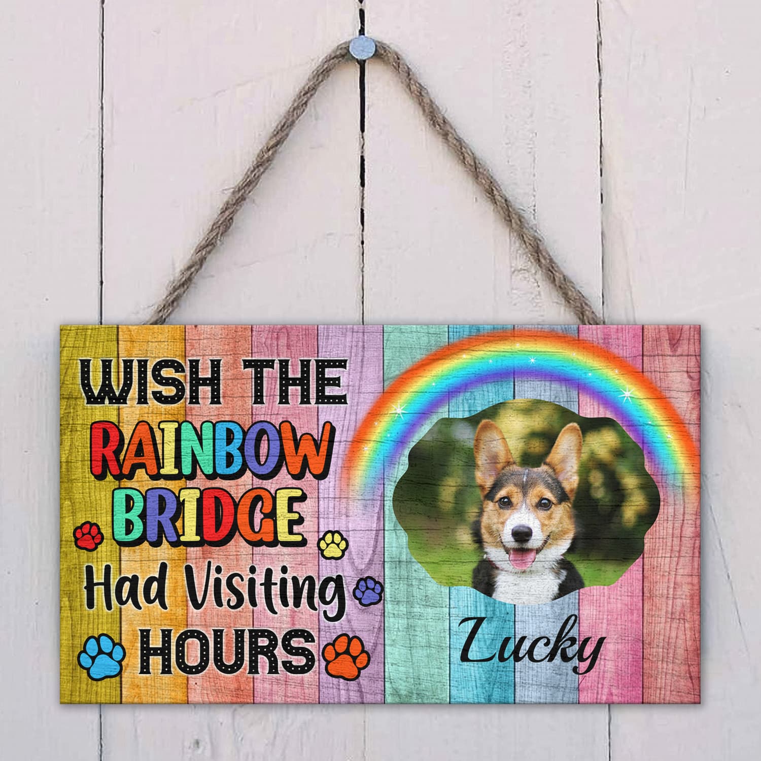 9Th. Rainbow Bridge Door Sign Mockup 2