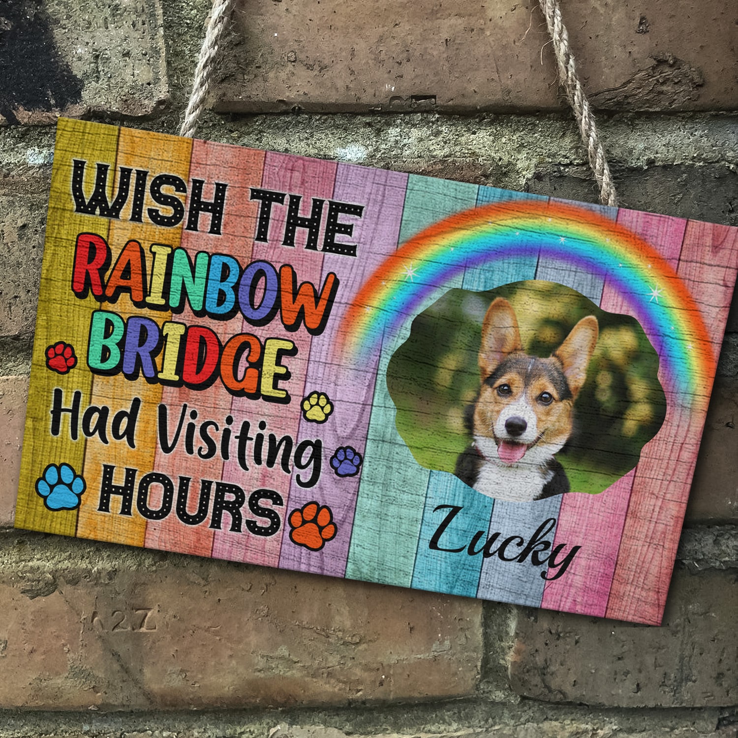 9Th. Rainbow Bridge Door Sign Mockup 5