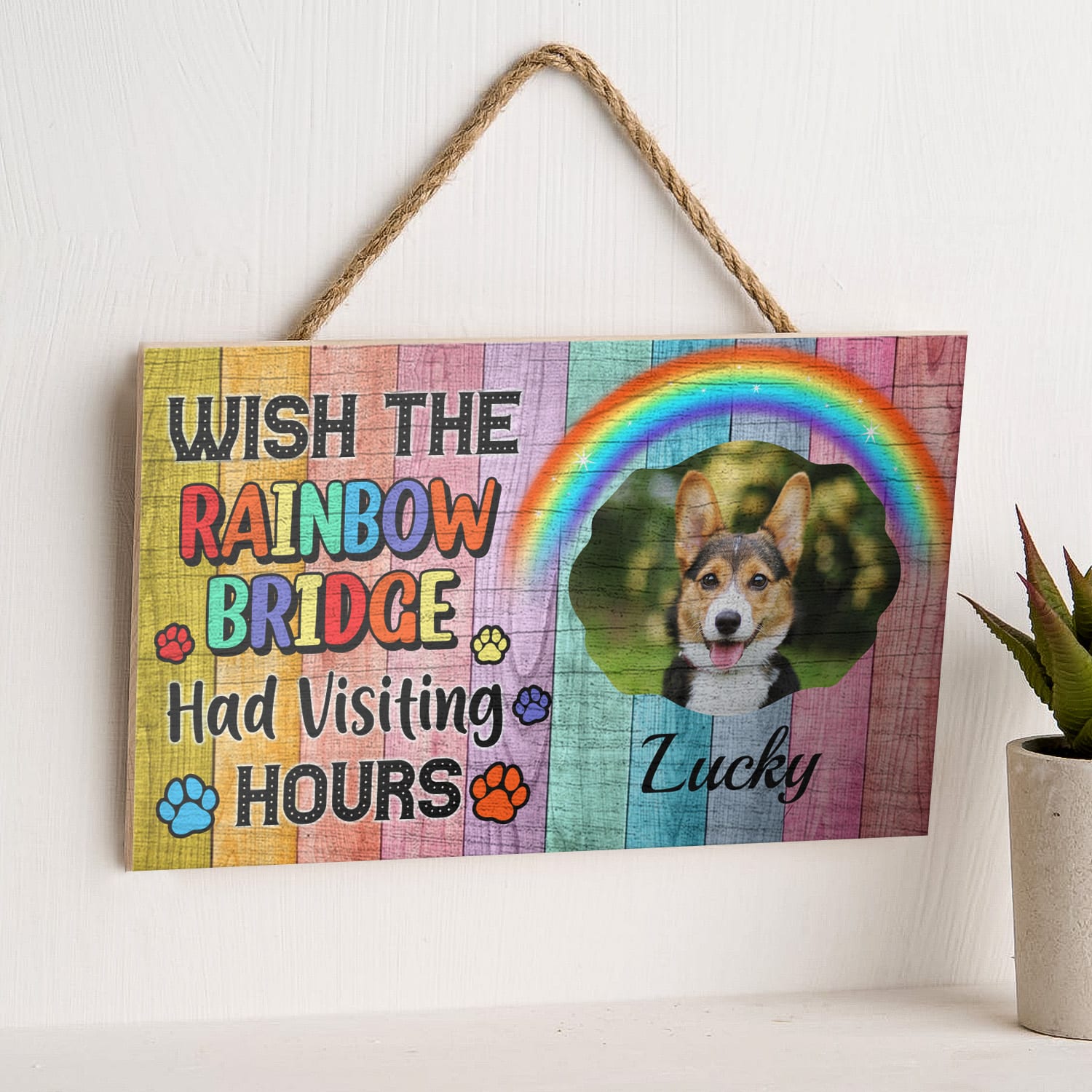 9Th. Rainbow Bridge Door Sign Mockup 6