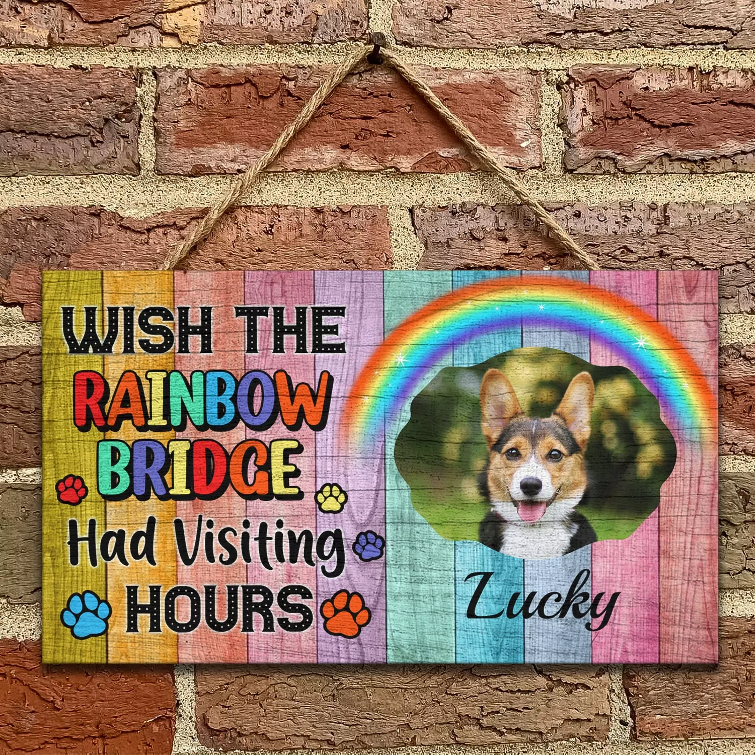 9Th. Rainbow Bridge Door Sign Mockup 9