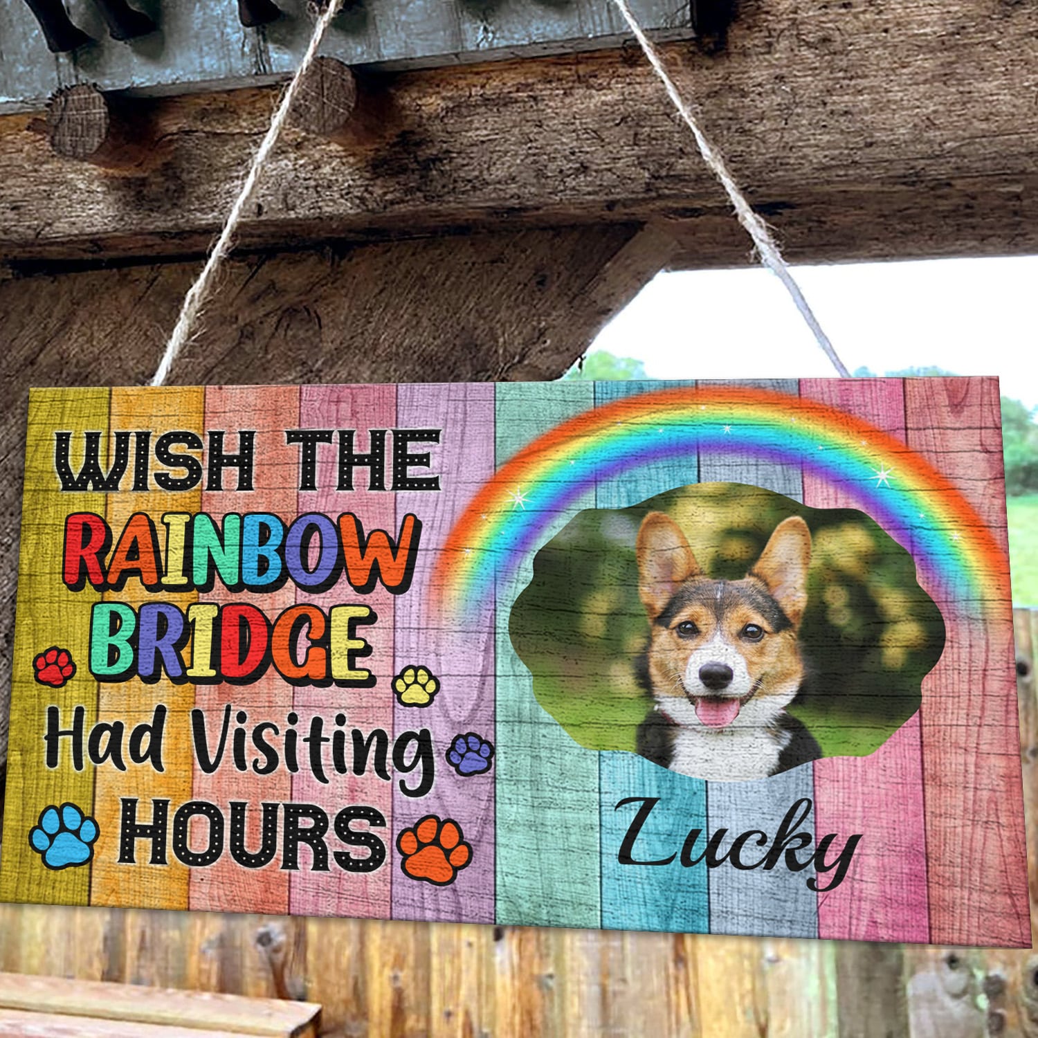 9Th. Rainbow Bridge Door Sign Mockup 10