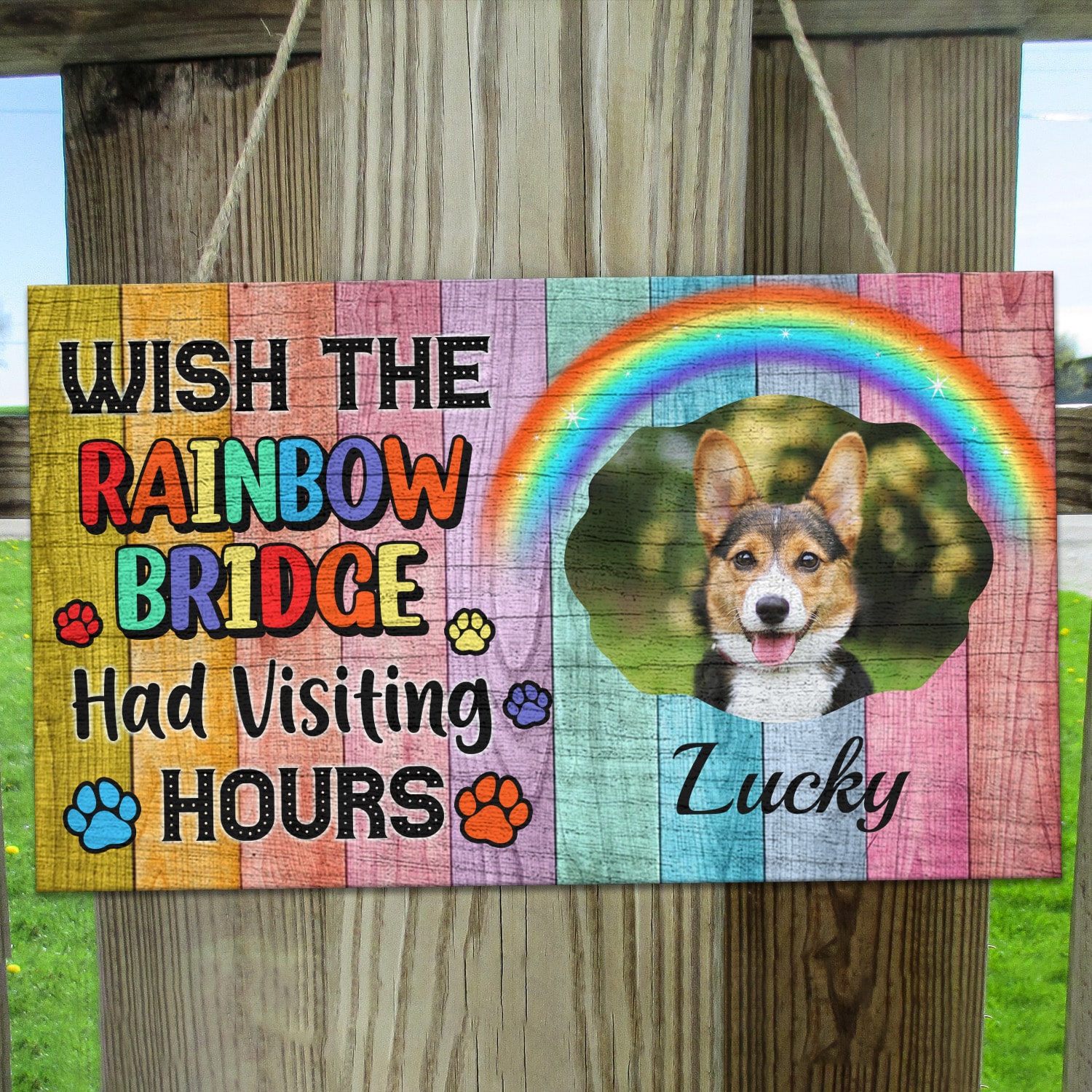 9Th. Rainbow Bridge Door Sign Mockup 11