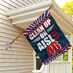 3KT. Clean Up On Aisle 46-30x40 House Flag Mockup 2