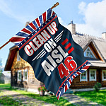 3KT. Clean Up On Aisle 46-30x40 House Flag Mockup 5