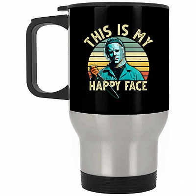 14 oz. Silver Travel Mug