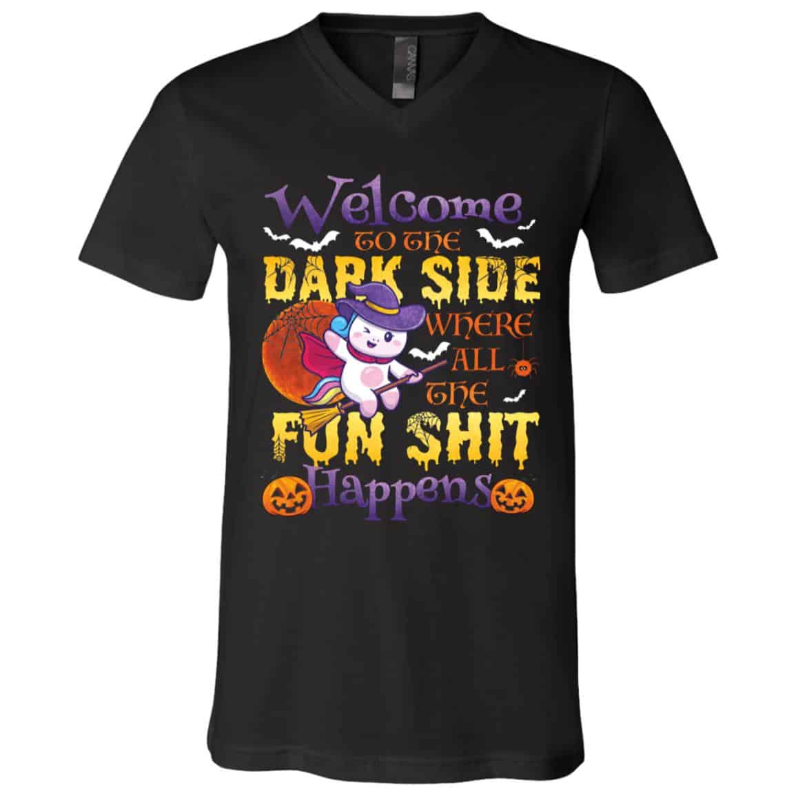 Welcome To The Tshirt, Black, V-Neck T-Shirt