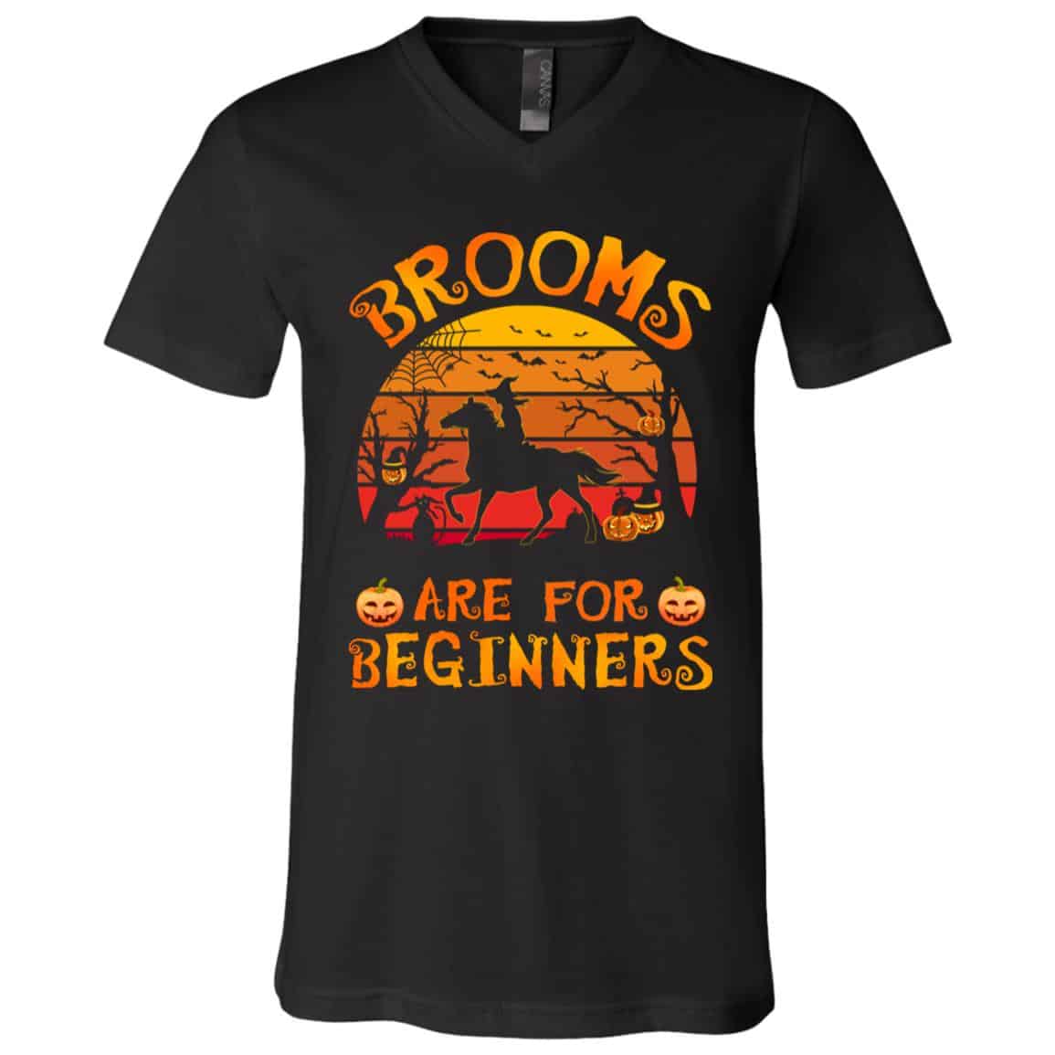 32 HG. Broom For Beginners(6), Black, V-Neck T-Shirt