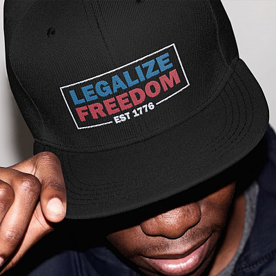 Alternative view of Legalize Freedom EST 1776 Republican American Flag Restore The Constitution Twill Cap - High-Profile Snapback Hat - Trucker Hat