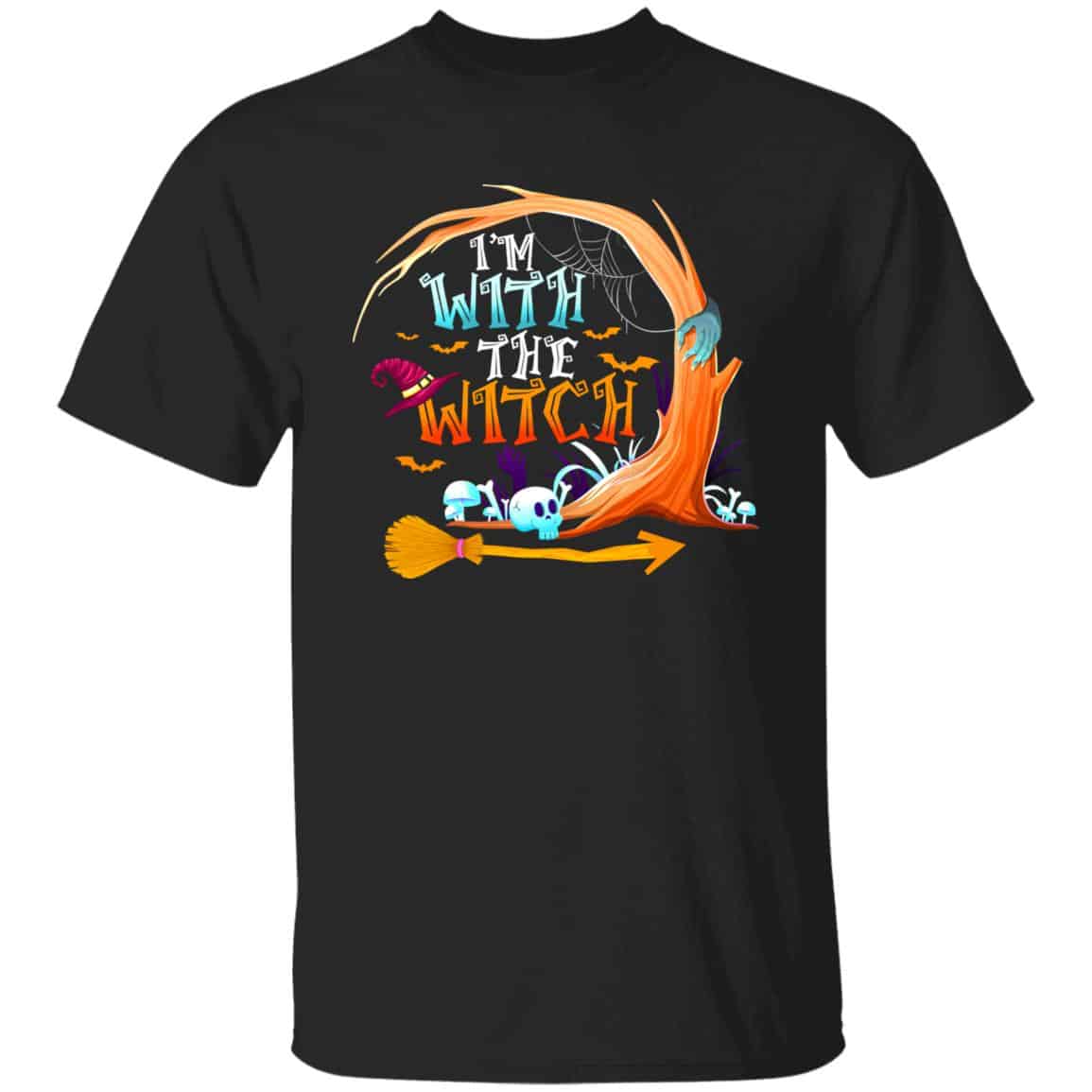 Mens I'm With The Witch T-Shirt, Black, Unisex T-Shirt Mens I'm With The Witch T-Shirt, Black, Unisex T-Shirt