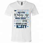 I'm Vaccinated Tshirt, White, V-Neck T-Shirt
