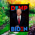 Dump Biden Garden Flag - Pro Trump Biden Is An Idiot House Flag - Wall Flag