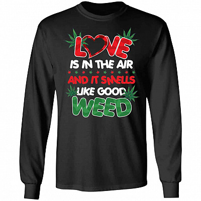 weed 2, Black, Long Sleeve