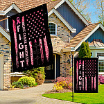 2UT. Fight Breast Cancer Side 1 Garden & House Mockup 3