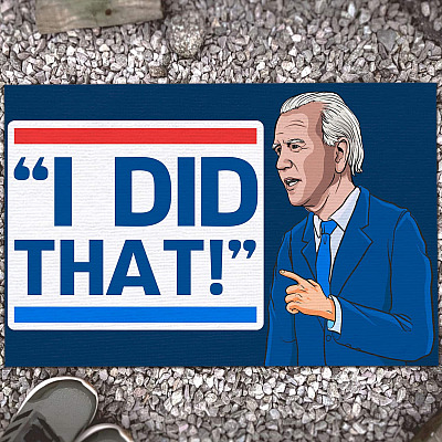 I Did that Biden Doormat Funny I Did that Gas Pump Anti Biden Entrance Indoor Outdoor Decorative Doormat