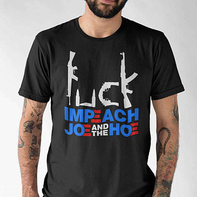 Alternative view of Fuck Impeach Joe And The Hoe T-shirt - V-neck - Anti Joe Biden Shirt - Funny Political Shirt