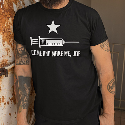 Alternative view of Come and Make Me Joe Funny Anti Vaccine Anti Biden T-Shirt