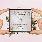 Unbiological Sister Naomi Had Ruth Mary Had Elizabeth And I Have You Love Knot Necklace
