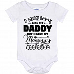 daddy, White, Baby Onesie - 12 Month