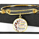 To My Children If I Had to Choose Between Loving You and Breathing Butterfly Circle Pendant Necklace - Bangle