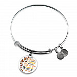 To My Children If I Had to Choose Between Loving You and Breathing Butterfly Circle Pendant Necklace - Bangle